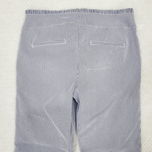 Lord &Taylor Striped White-Blue Pants Size 4 - Picture 6 of 10